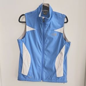 North Face Women's Medium Apex Flight Series Blue/White Full Zip Vest